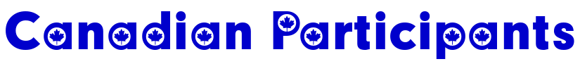 Canadian Participants font